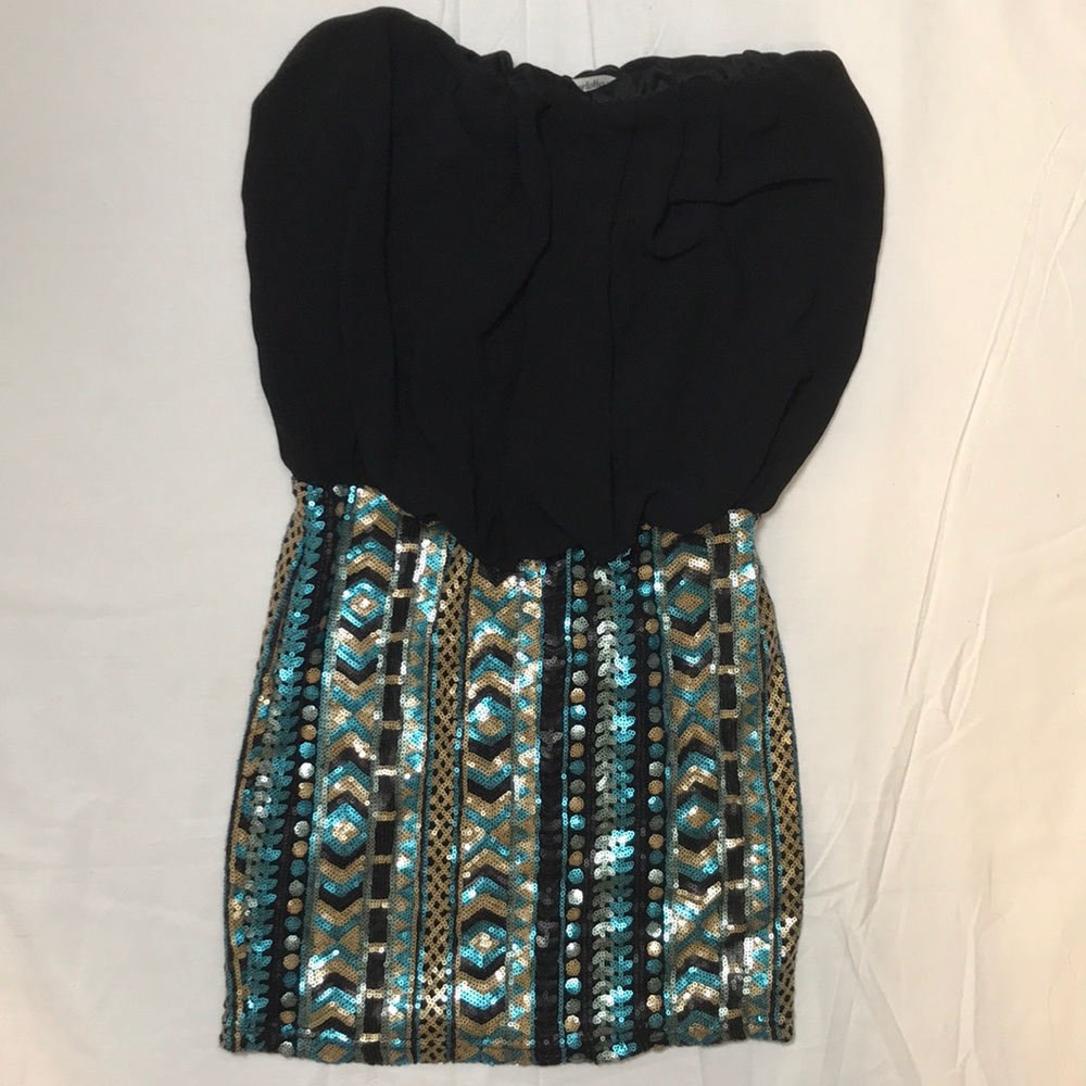 Charlotte Russe Black and Sequence Mini Dress